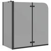 vidaXL &Icirc;ncărcare duș Negru 120 x 68 x 130 cm Sticlă ESG și aluminiu