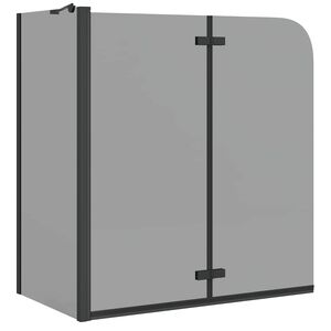 vidaXL &Icirc;ncărcare duș Negru 120 x 68 x 130 cm Sticlă ESG și aluminiu