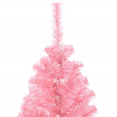 vidaXL Pom de Crăciun artificial cu suport, roz, 150 cm, PVC