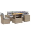 vidaXL Set canapele de grădină cu perne, 6 piese, bej, poliratan