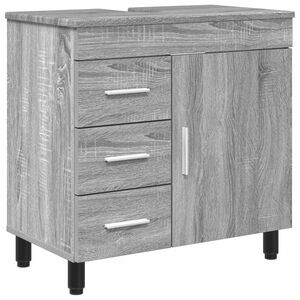 vidaXL Unitate Vanity pentru Baie Sonoma gri 60 x 35 x 60 cm