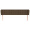 vidaXL Tăblie de pat cu aripioare maro &icirc;nchis 183x23x78/88 cm textil