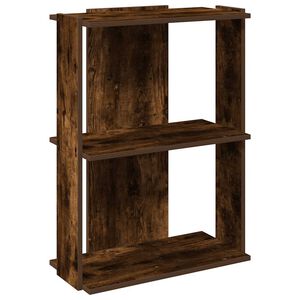 vidaXL Bibliotecă cu 3 etaje stejar afumat 60x30x80 cm lemn prelucrat