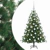 vidaXL Brad de Crăciun artificial cu glob 150 cm 150 LED-uri Alb cald
