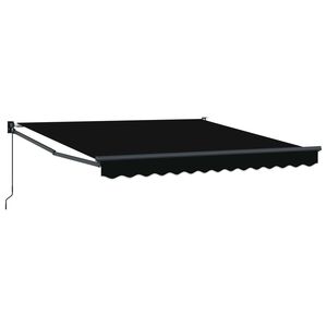 vidaXL Cortina Retractabilă Negru 350 x 250 cm Poliester și Aluminiu