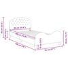 vidaXL Cadru de pat pentru copii cu spătar Roz 90 x 190 cm Catifea