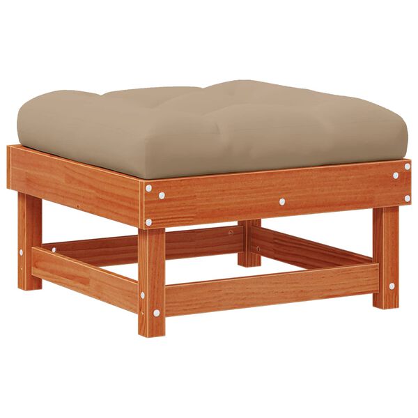 vidaXL Suport pentru picioare de grădină Lemn masiv de pin Maro Ceară