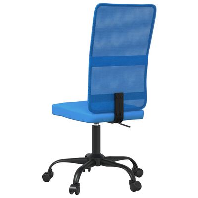 vidaXL Scaun de birou reglabil în înălțime, albastru, plasă și textil