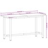vidaXL Banc de lucru 150x55x81,5 cm, lemn masiv de fag și metal