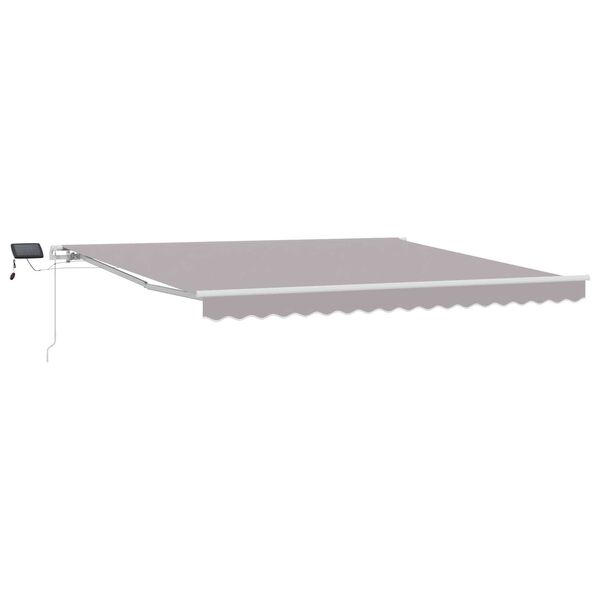 vidaXL Cortina Retractabilă Manual Gri deschis 400 &times; 300 cm