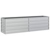 vidaXL Strat &icirc;nălțat de grădină argintiu 160x40x45 cm oțel galvanizat