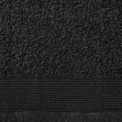 vidaXL Prosoape de saună, 5 buc., negru, 80 x 200 cm, bumbac, 450 gsm