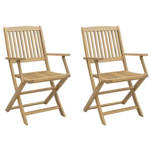 vidaXL Scaune grădină pliante 2 buc. 54x61x88 cm lemn masiv acacia