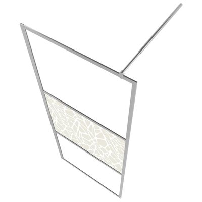 vidaXL Paravan duș walk-in cu raft crom 80x195 cm sticlă ESG/aluminiu