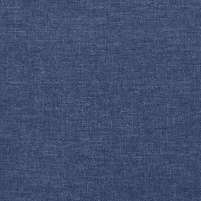 vidaXL Tăblie de pat cu LED, albastru, 100x5x118/128 cm, textil