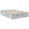 vidaXL Cadru de pat Gri din beton 150 x 200 cm Lemn compozit