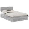 vidaXL Cadru de pat cu sertar Gri Sonoma 120 x 190 cm Lemn prelucrat