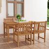vidaXL Set de mobilier de grădină cu 5 piese, 160x80 cm, lemn masiv de tec
