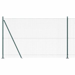 vidaXL Plasă de S&acirc;rmă Sudată cu Bază din Beton 25 x 1,5 m Verde Plasă