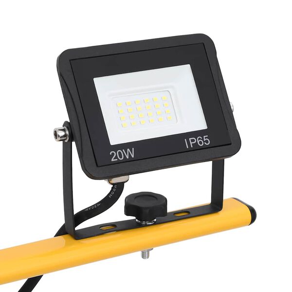 vidaXL Proiector cu LED și trepied, 2x20 W, alb rece