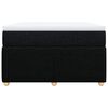 vidaXL Pat box spring cu saltea, negru, 120x200 cm, textil