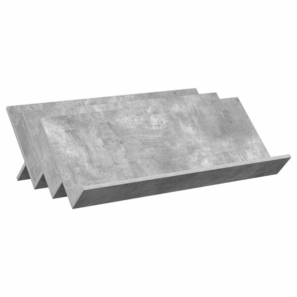 vidaXL Raft pentru reviste Gri Concret 90 x 53 x 28,5 cm Lemn compozit