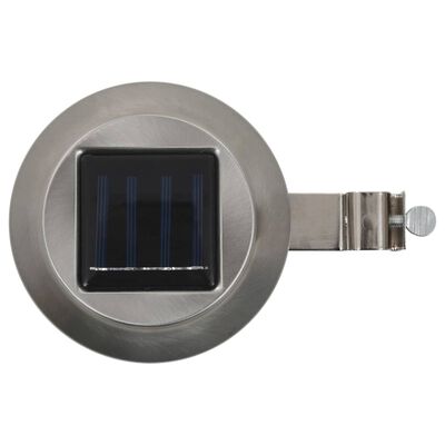 vidaXL Lămpi solare de exterior LED, 12 buc., alb, 12 cm, rotund