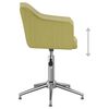 vidaXL Scaune de bucătărie pivotante, 6 buc., verde, material textil