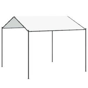 vidaXL Foișor 4 x 4 x 2,6 m Alb Oțel și Poliester 180 gsm
