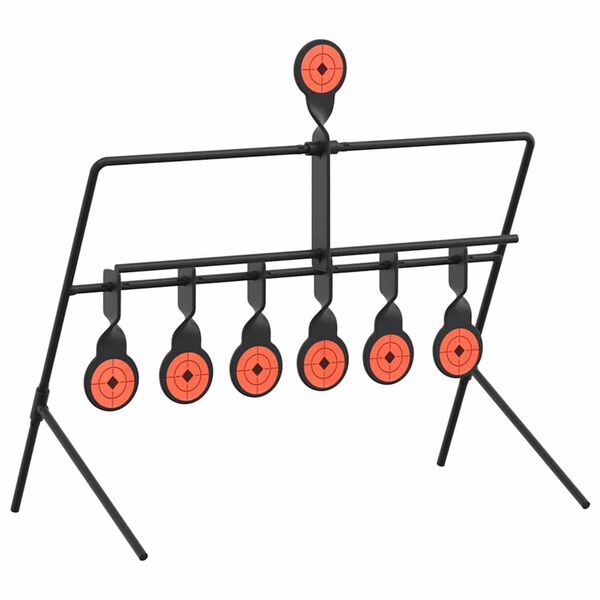 vidaXL Țintă care se resetează Negru 38 x 20,5 x 33 cm Oțel