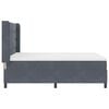 vidaXL Pat cu arcuri cu headboard Gri &icirc;nchis 160 x 200 cm Catifea