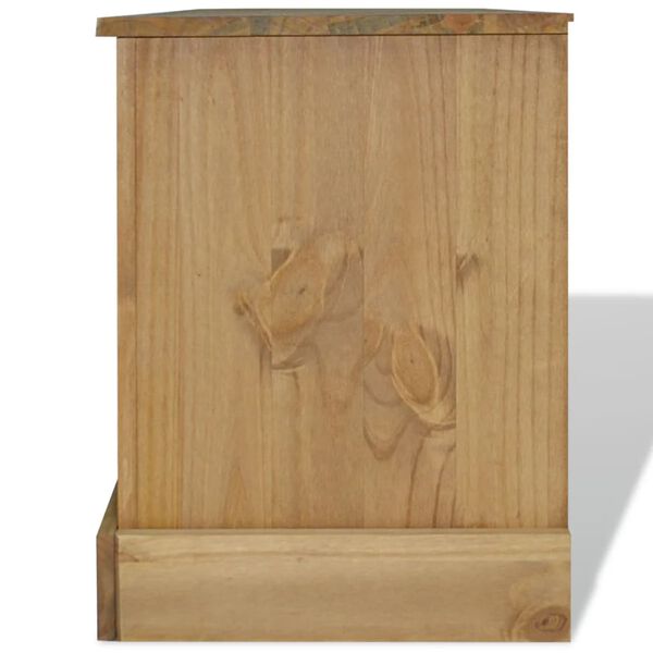vidaXL Comodă TV din pin mexican Corona Range 120 x 40 x 52 cm