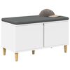 vidaXL Bancă pentru hol cu pernă cu depozitare Alb 60 x 38 x 46 cm