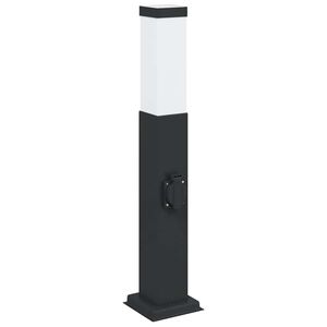vidaXL St&acirc;lp luminos cu priză 50 cm negru IP44