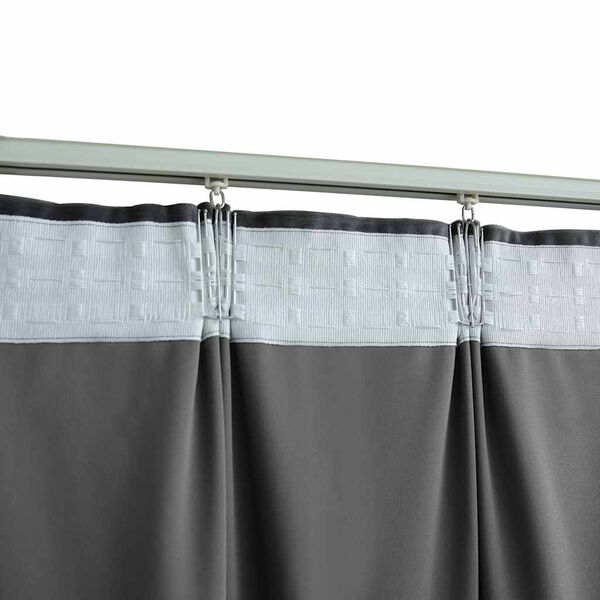 vidaXL Draperii opace cu cârlige, 2 buc, antracit, 140x225 cm catifea