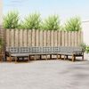vidaXL Set de canapele de exterior 8 pcs Gri natural și deschis