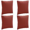 vidaXL Perne de Spate 4 Piese PUTTEN 4 pcs 100% Polyester Roșu