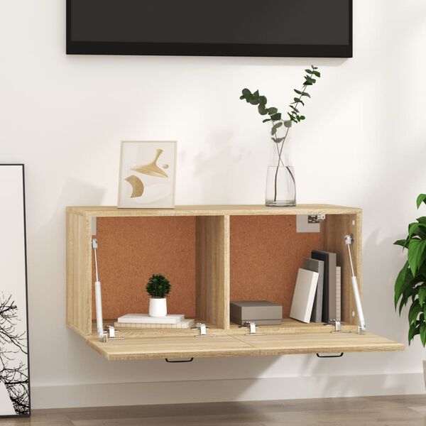 vidaXL Dulap de perete, stejar sonoma, 80x36,5x35 cm, lemn compozit