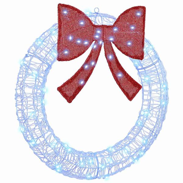 vidaXL Coroană cu 60 LED albastru 75 cm Acril