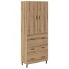 vidaXL Bufet 2 buc. Stejar Artizanal 69,5 x 34 x 180 cm Lemn prelucrat