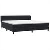 vidaXL Pat cu arcuri cu saltele negru 180x210 cm catifea