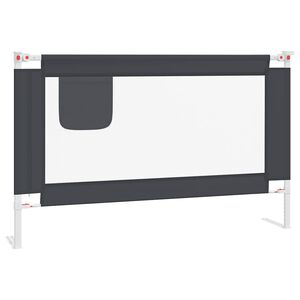 vidaXL Balustradă de protecție pat copii, gri &icirc;nchis, 120x25 cm textil