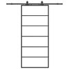 vidaXL Ușă glisantă cu set de feronerie neagră 90x205 cm Sticlă ESG