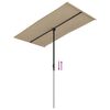 vidaXL Umbrelă de soare de grădină, st&acirc;lp aluminiu, taupe, 180x110 cm