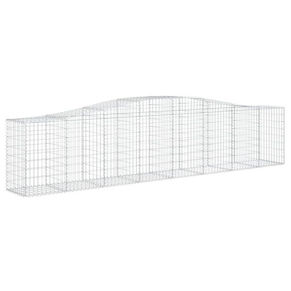 vidaXL Coșuri gabion arcuite 8 buc, 400x50x80/100 cm, fier galvanizat