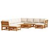 vidaXL Set mobilier grădină cu perne, 11 piese, lemn masiv acacia