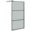 vidaXL Paravan duș walk-in negru 115x195 cm sticlă ESG culoare &icirc;nchisă