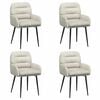 vidaXL Scaune de dining 4 buc. Catifea Crem 59 x 59,5 x 90 cm