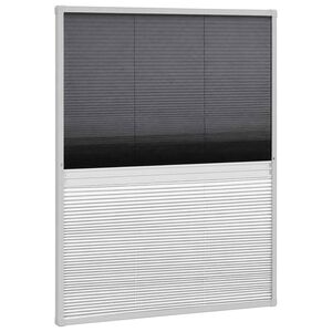 vidaXL Paravan insecte plisat de fereastră aluminiu 60x80cm cu umbrar