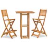 vidaXL Set de bar de exterior, 3 piese, lemn masiv de acacia